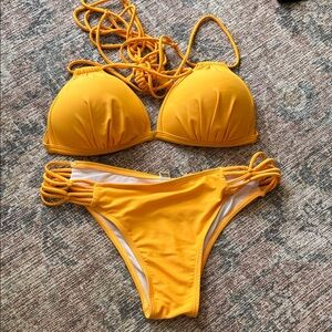 Vibrant Orange Bikini Set